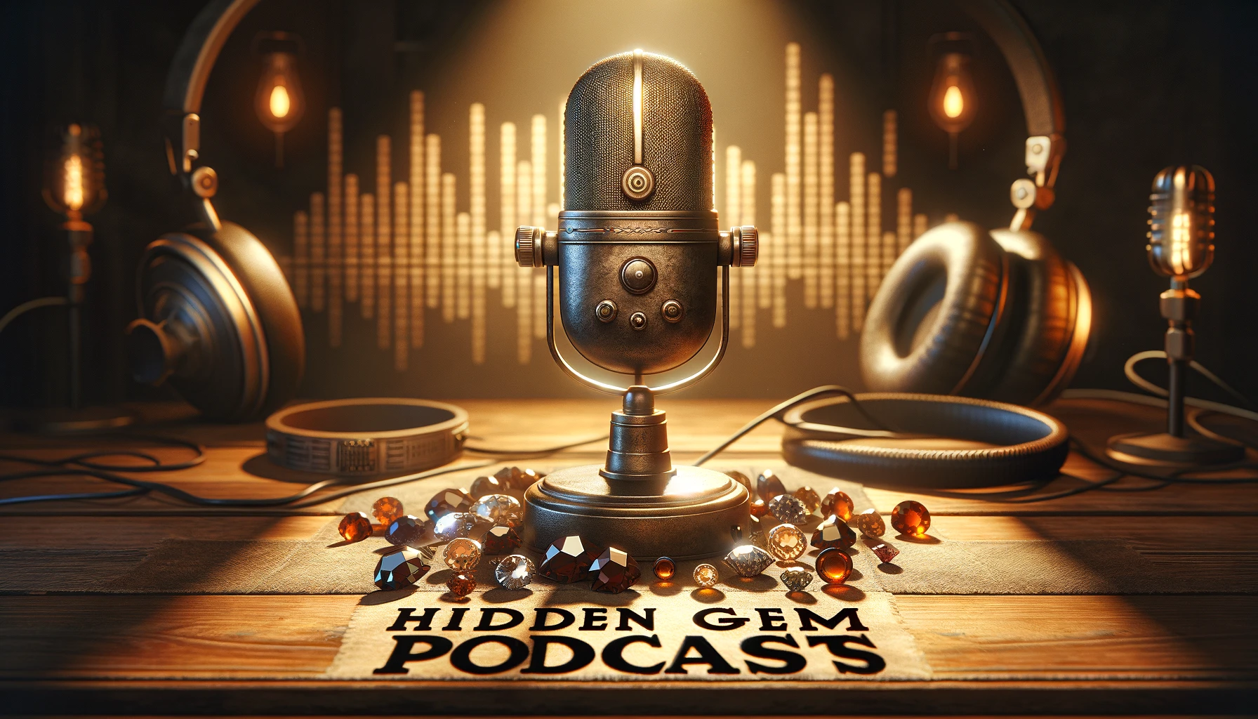 a vintage microphone, showcasing the theme of "hidden gem podcasts"
