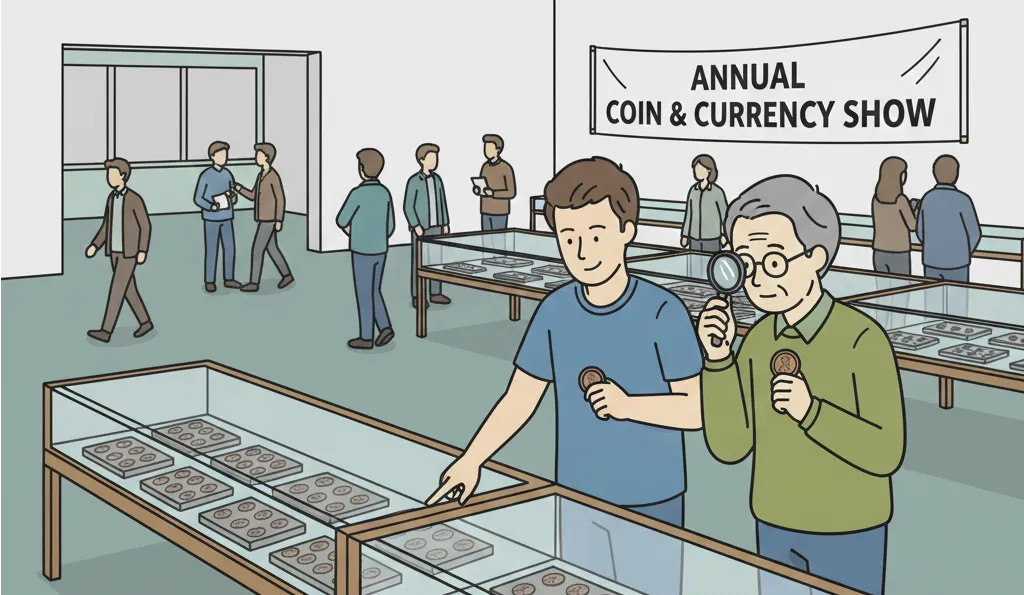 people at the coin show